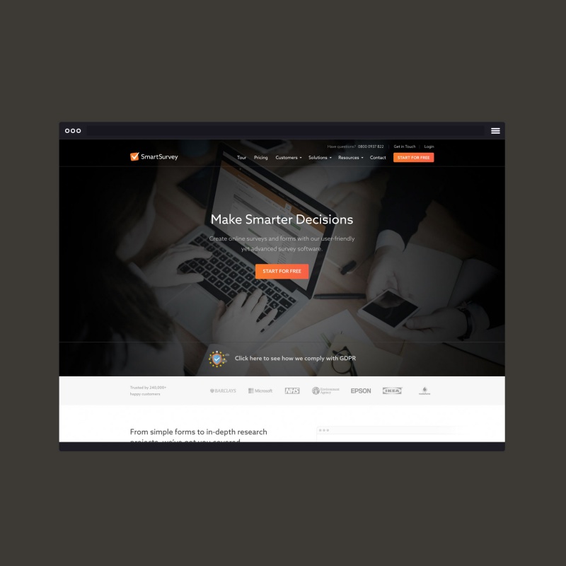SmartSurvey Website